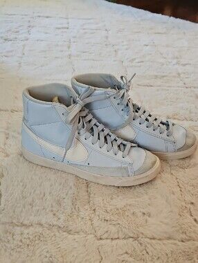 Nike Blazers Baby Blue /White Womens Shoe Size 8